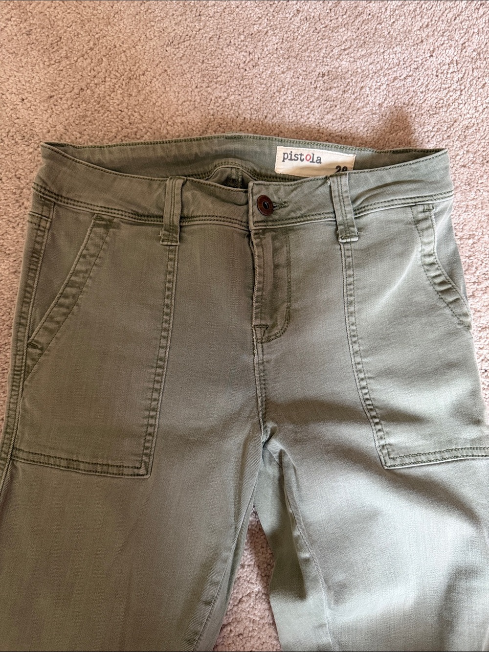 pistola Olive Utility High-Rise Jeans